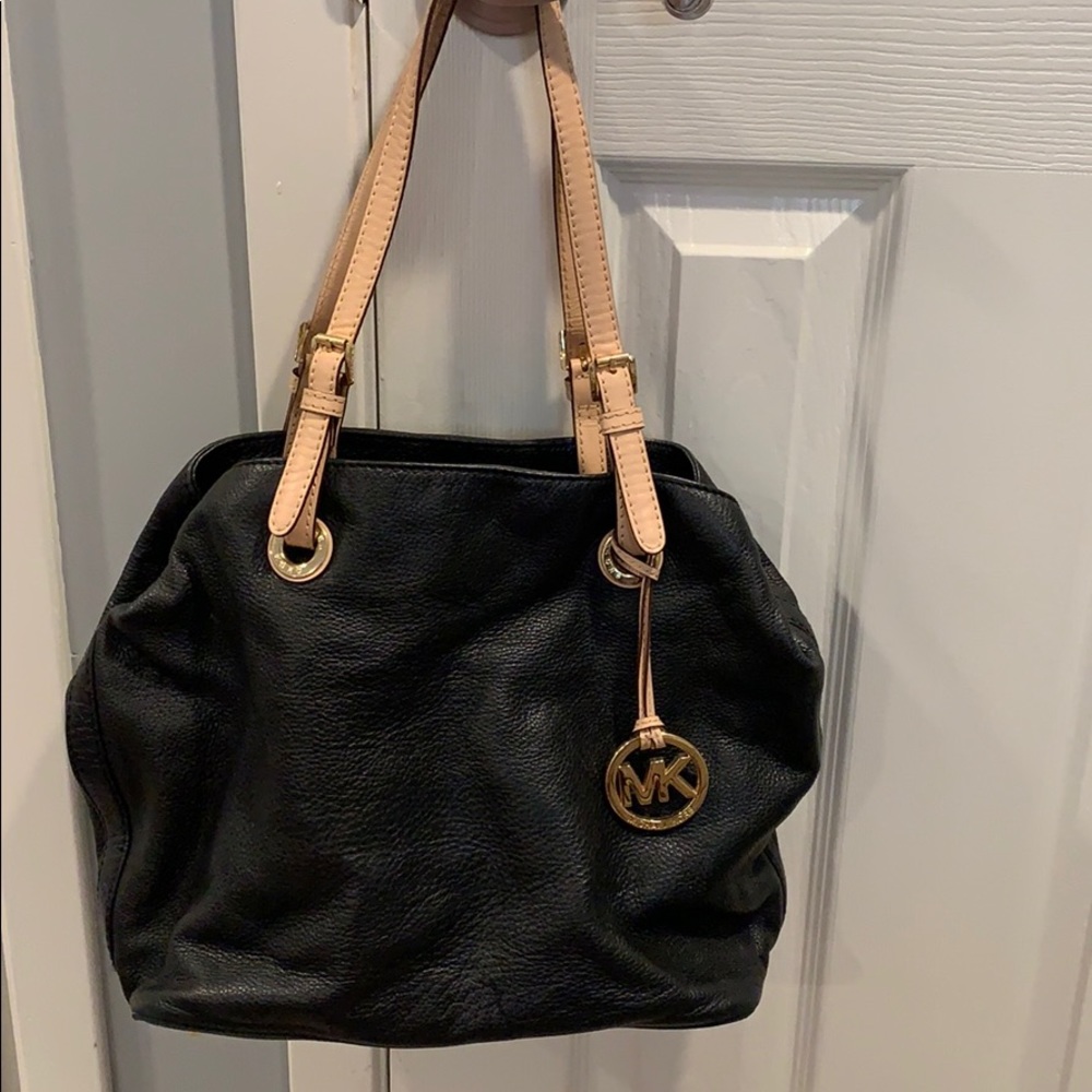 Michael Kors black tote bag